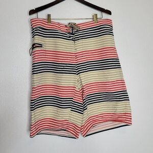 Patagonia Red and Black Striped Board Shorts